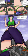 drawing giantess crush feet city color destruction toes sandals accident nail_polish from_below echo