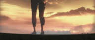 city mega destruction clothed barefoot animation walking sunset ripped_clothing digital_render analternateusername debris_cloud