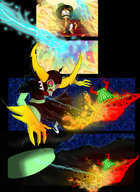 breasts drawing growth giantess white_hair giga alien space comic color skirt gloves growth_ray sneakers freckles disney helmet green_skin cosmic_giantess bare_midriff lord_dominator wander_over_yonder iceoff2