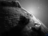 giantess collage nude giga monochrome planet lying_down giantesses unterkalmar