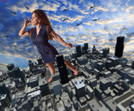 giantess collage long_hair helicopter brunette giantess_katelyn digital_render giantess_lover45