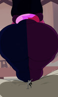 drawing monochrome color butt butt_crush garnet unaware impending_doom steven_universe tdart