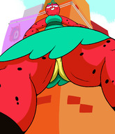 drawing panties upskirt color clothed low_angle smiling strawberry looking_down smirking drupe tdart ok_k.o.!_lets_be_heroes cartoon_network