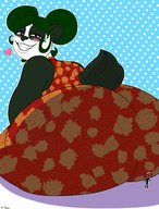 drawing furry blushing anthro color butt smiling surprised panda heart looking_back tdart