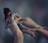 breasts nipples gentle nude masturbation black_hair long_hair handheld fingers manicure digital_render flagg3d