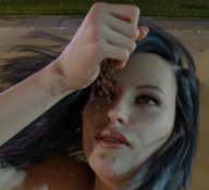 nude vore long_hair handheld brunette domination face shrunken_people falling dropped digital_render flagg3d