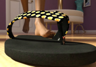 toes barefoot soles walking shrunken_woman indoors flip_flops layne digital_render luthorlittle