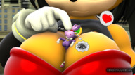 huge_breasts gloves heart blaze_the_cat poking digital_render between_breasts tahliansfm