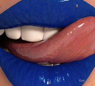 micro unaware open_mouth licking_lips digital_render blue_lips stuck_to_lip innocent-owl