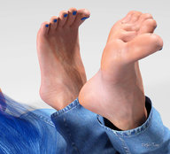 barefoot nail_polish on_toes blue_nails no_background digital_render innocent-owl