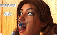 giantess comic mouth shrunken lips amazon shrunken_man open_mouth inside_mouth tan imminent_vore digital_render core aaabbbzzz