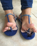 collage toes barefoot soles sandals shrunken_man under_foot