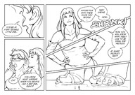 drawing comic monochrome toes barefoot soles sandals dialogue panels smushedboy