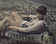collage city clothed stadium shorts vehicles looking_up outdoors relaxing analternateusername