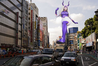 horns traffic wonderslug cosplay julia my_hero_academia mt._lady denialismcosplay stepping_over_buildings yu_takeyama