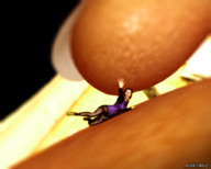 giantess butt finger scared shrunken_woman fear digital_render opal ashkiiwolf