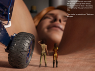 nude sleeping large_breasts long_hair brunette story unaware body_exploration digital_render openhighhat the_signal