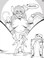 panties large_breasts bunny mouse shrunken_man undressing gnaw