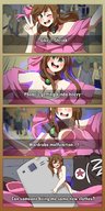 nude long_hair cleavage shrinking green_eyes shoes brunette shrunken_woman cellphone herretik selfie