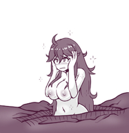 drawing nipples pokemon nude monochrome shrunken_woman shrinking_out_of_clothes hex_maniac inksgirls