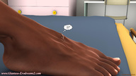 micro feet toes shrunken_man dark_skin ilayhu on_foot digital_render giantess-erodreams2