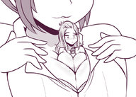 large_breasts cleavage multiple_sizes shrunken_woman giantesses no_background between_breasts