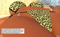 bikini breasts gentle micro size_difference comic large_breasts butt swimsuit playful huge_breasts brunette goddess domination story lying_down bbw amazon belly shrunken_man naked_man body_exploration outdoors sunny dialogue digital_render aaabbbzzz