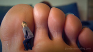 collage feet licking barefoot foot_worship shrunken_man loryelle