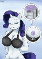 drawing nipples furry anthro color bra purple_hair unicorn closed_eyes micro_city my_little_pony rarity inside_bra white_skin dinobirdofdoom humanized_pony