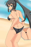 bikini drawing giantess blushing large_breasts beach unaware shrunken_man pantyhose_entrapment between_butt
