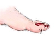 drawing shrunken_men red_nails long_toe_nails