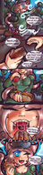 drawing vore color tongue blue_eyes mouth teeth saliva brunette dress hard_vore ash unaware shrunken_woman eating cat_girl green_dress in_food hot_dog mspaintgts ketchup mustard condiments barrett