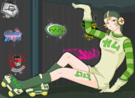 drawing growth giantess color anime sitting short indoors gum cracked_pavement worried jet_set_radio hair sayerraider