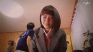 black_hair clothed smiling asian animation shrunken_man looking_down suit dialogue