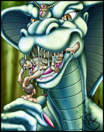 drawing vore furry dragoness color tongue teeth handheld wet saliva dragonesslife