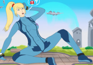 drawing growth giantess blonde color butt_crush samus_aran sitting zero_suit metroid zero_suit_samus ridley skintight_clothing giantwaifus super_smash_bros.