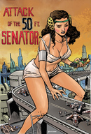 bikini breasts drawing giantess city mega color large_breasts long_hair bridge handheld rampage buildings angry brunette dress legs coruscant star_wars parody highway vehicles poster straddling road giantessfan ripped_clothing attack_of_the_50_foot_woman bare_legs bare_midriff padme_amidala padme clone_troopers senator anakin_skywalker