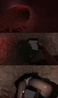 nude vore city elf red_hair stomach bones point_of_view internal_view pointed_ears digital_render madamemaeve female_pov nerwen