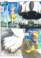 drawing giantess crush furry giga tail anthro city comic color large_breasts butt destruction blue_eyes claws digimon toes barefoot buildings soles low_angle paws foot_crush walking unaware looking_down looking_back commission renamon panels paw_pads confused saatchi notbad621 narration chest_tuft
