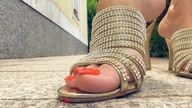 giantess collage micro feet toes blood foot_crush shrunken_man nail_polish toe_nails loryelle