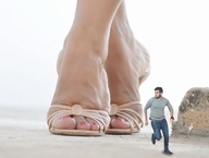 collage feet clothed high_heels running shrunken_man pedicure msku
