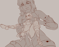 drawing monochrome long_hair cum giant male penis sex sandals looking_down crossdressing eli no_background femboy