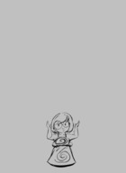 breasts drawing growth giantess monochrome destruction barefoot cleavage skirt glasses animation standing ripped_clothing benboston