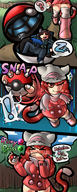 drawing pokemon blushing tail comic color shrunken_man cat_girl cosplay captured pokeball mspaintgts triston dawn_(pokemon)