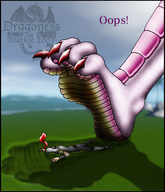 drawing giantess dragoness color anime paws foot_crush dragonesslife aya
