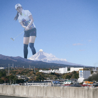 giantess collage city mega brunette asian mountains golf kyojingirls
