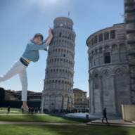 giantess collage brunette asian looking_at_viewer leaning_tower_of_pisa kyojingirls