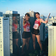 giantess collage city asian giantesses loooking_at_viewer kyojingirls