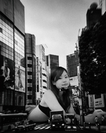 giantess collage city monochrome asian lying_down kyojingirls