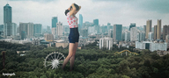 giantess collage city brunette asian forest ferris_wheel kyojingirls